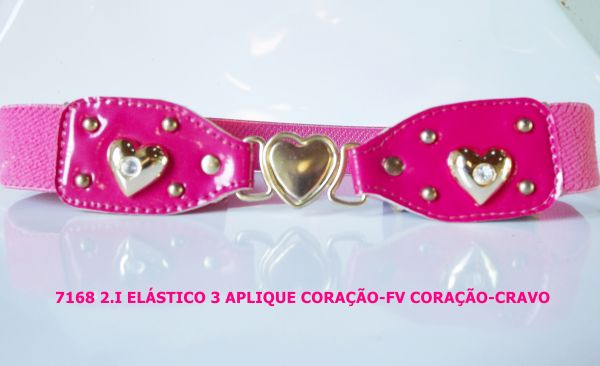 7168 Elástico com fivela e aplique coração