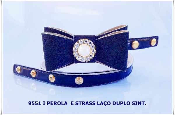 9551 Perola com strass no laço