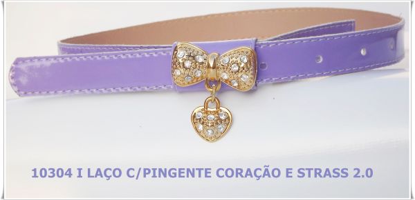 10304 - I Laço c/ Pigente Coração e Strass 2.0